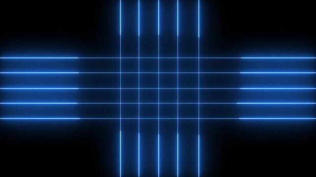 futuristic scanning lines grid animation with inward and outward motion.