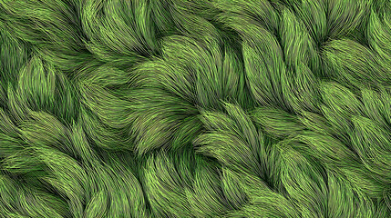Obraz premium Abstract Swirling Green Grass Fibers Texture background