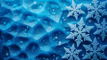 Winter wonderland with snowflakes