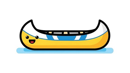 Cartoon Banana Boat Character Illustration Design.