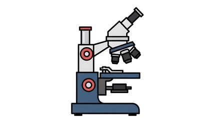 Microscope Illustration for Scientific Research.