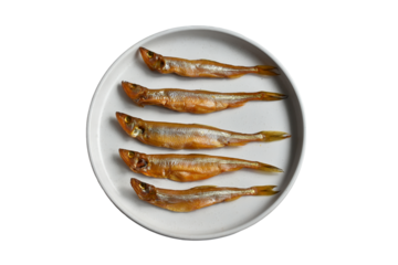 Cold-smoked smelt. This fish delicacy is prized for its tender flesh and distinct smoky flavor.