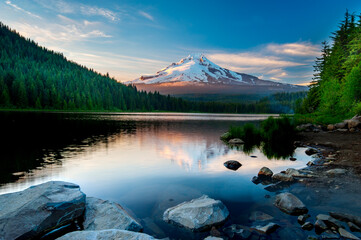 Volcano mountain Mt. Hood, in Oregon, USA