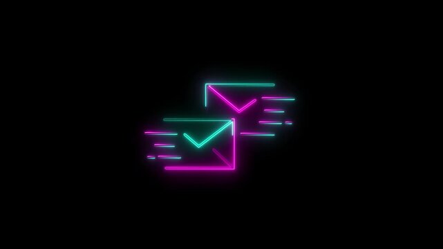  Gmail icon animation.Message icon animation, gmail, email notification box icon for messenger. 