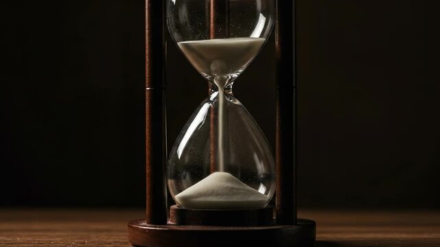 Hourglass time lapse: A visual journey through passing seconds, minutes, and the relentless flow