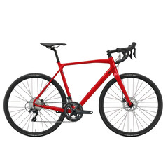 Fototapeta premium Red road racing bicycle isolated on transparent background.