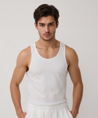 smiling filipino guy on oversized shirt fit model pose on white background