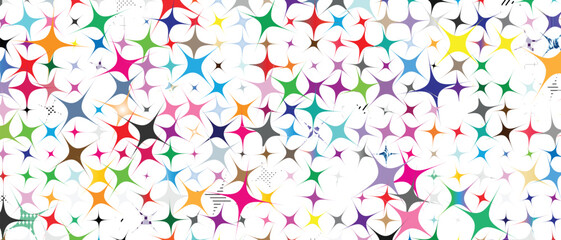 colorful confetti on white