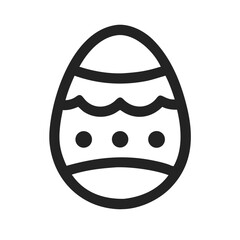 Easter egg silhouette icon with traditional decoration front view. Easter egg silhouette graphic design. Isolated on white background