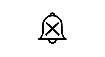 Do not disturb clear symbol black white icon