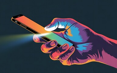 Hand Holding Smartphone