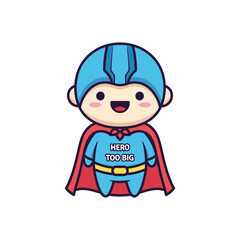 Cute Superhero Vector Illustration