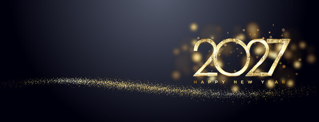 2027 Happy New Year Greeting Card