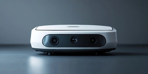 Obraz premium Innovative technology device showcase product minimalist environment perspective