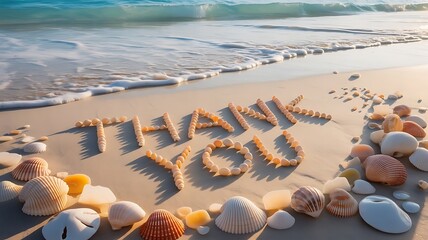 Celebrating thank you day heartfelt gratitude on a serene beach