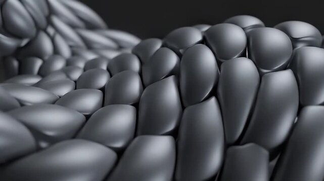 Abstract grayscale rendering of a textured organic bumpy surface detail