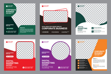 digital marketing strategy square banner