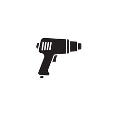 Black heat gun on white background tool equipment