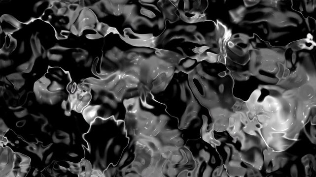 Black and grey fluid abstract waterlike pattern suitable for backgrounds, wallpapers, posters, packaging design, and artistic projects. Ideal for monochrome themes.