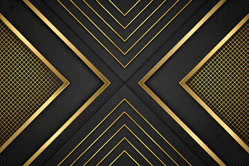 Seamless geometric pattern featuring an abstract black and yellow striped metal texture with a grunge diamond shape design for a modern vector wallpaper backdrop