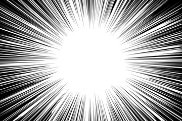 マンガ風の集中線背景素材