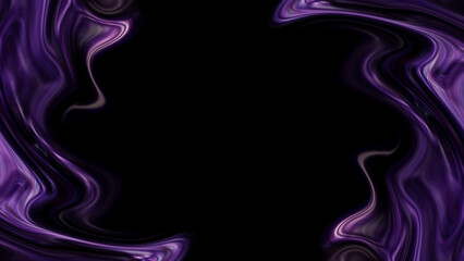 Purple and violet fluid acrylic frame background with elegant curved lines of liquid marble and...