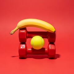 Healthy lifestyle with fitness and nutrition