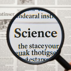 Magnifying glass focuses on science in newspaper article