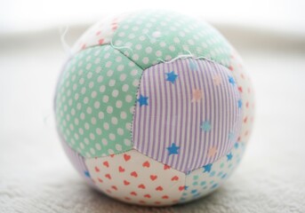 Handmade Patchwork Fabric Ball.