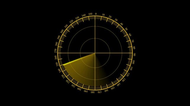 Digital Rader searching system animation. Rader Hud technology signal waves animated. searching security concept animation. signal waves, searching icon.