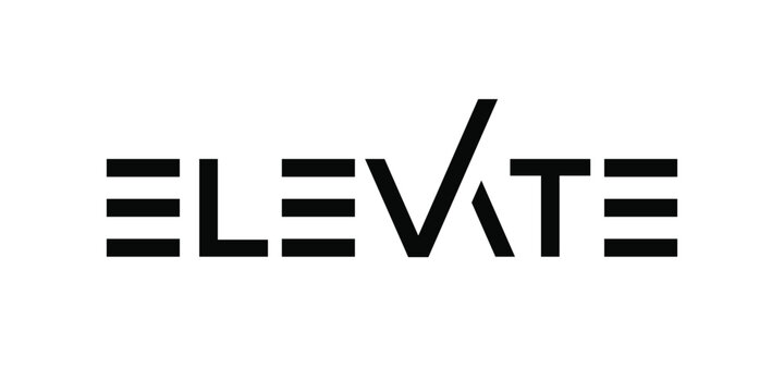 minimalist text elevate logo design inspiration