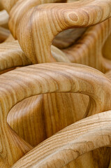 Wooden products of complex shapes, kitchen utensils or furniture