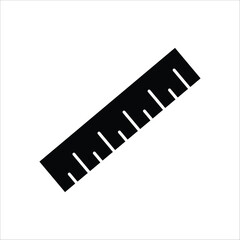 Sleek graphic illustration of a classic black ruler, symbolizing precise measurement, design accuracy, and foundational educational concepts for technical and creative applications