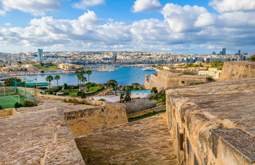 View from the Upper Barrakka Gardens over Valletta