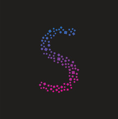 Fototapeta premium s logo design, modern minimal and creative tech s logo design , new s technology logo , modern digital s tech logo