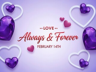 Love always and forever valentine's day greeting card