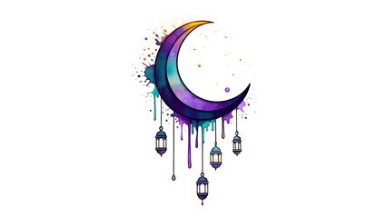 3D waved service label with colorful paint splash design on a clean white background