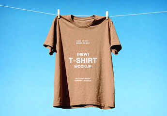 Hanging T-Shirt Mockup