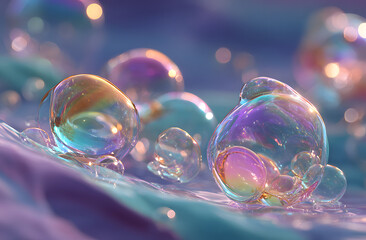 Abstract color water bubbles background