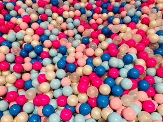colorful plastic balls in a children's ball pit pool