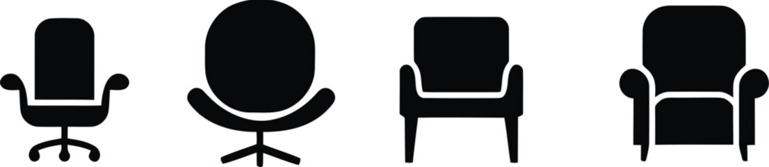 Fototapeta premium Chair set, collection of chairs, classic, home, office, garden chair set.