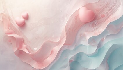 Obraz premium Soft Pastel Abstract Background with Hearts