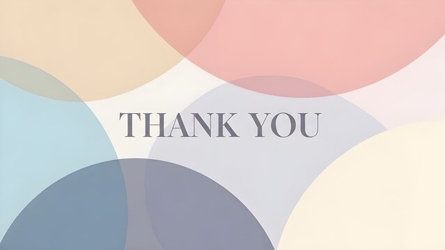 A colorful thank you card with pastel balloons and a heartfelt message