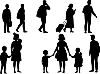 Stylish People Walking &ndash; Urban Lifestyle Illustration