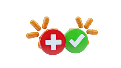 Medical Symbols with Orange Pills