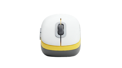 White and Yellow Computer Mouse