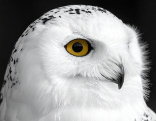 portrait of a snowy owl