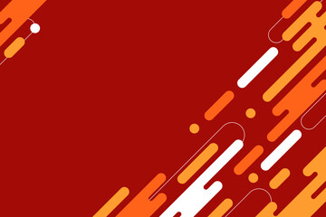 Red abstract background with diagonal lines and motion elements