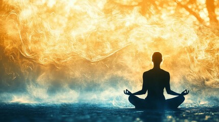 Instructor Guiding Meditation in Tranquil Garden Setting