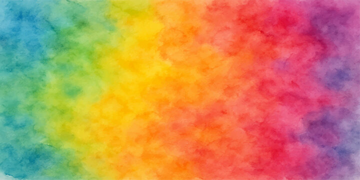An artistic abstract colorful watercolor background features a grunge paint texture on vintage paper with orange and yellow fire patterns and pink pastel ink smoke for a creative wallpaper design